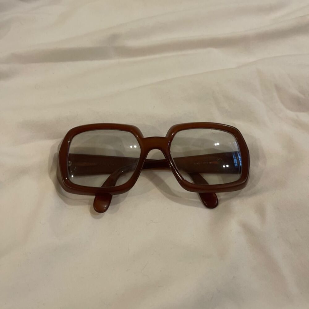 Vintage 70s Frame Germany Square Eyeglasses w/...